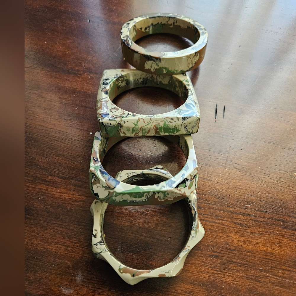 4pc bangle stack camo (med/lg)